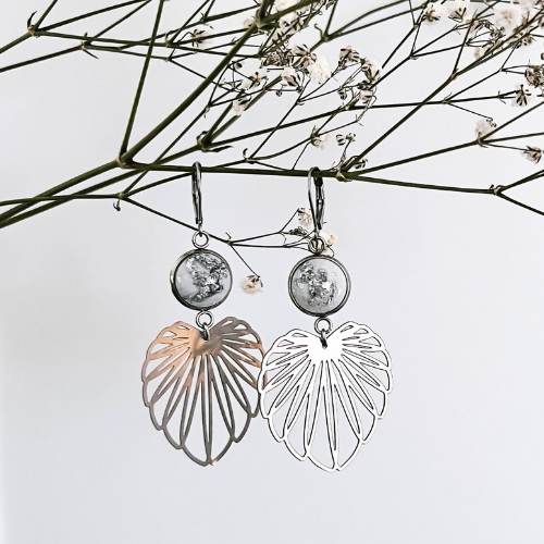Amber silver leaf
