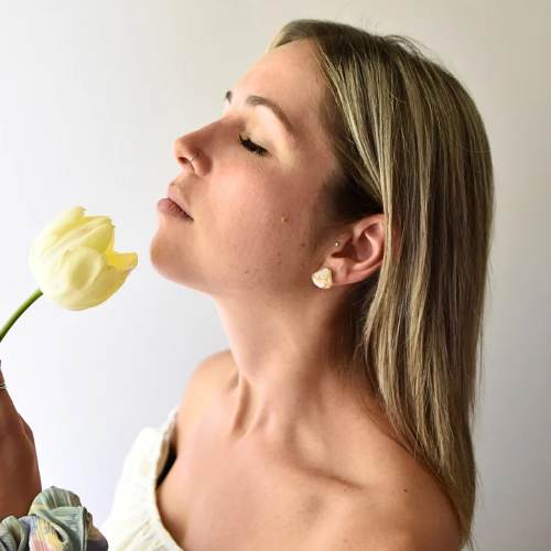 Boucles d'oreilles - Romane feuille d'or