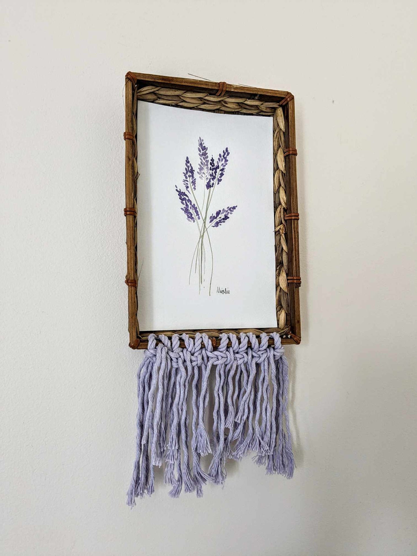 Lavande dans son cadre macramé