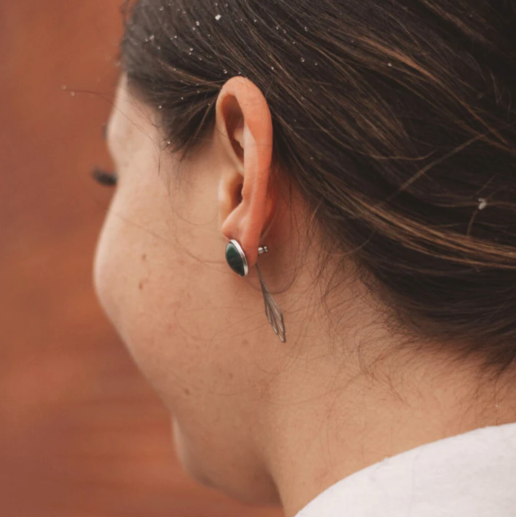 Boucles d'oreilles - Victoria émeraude 3 en 1