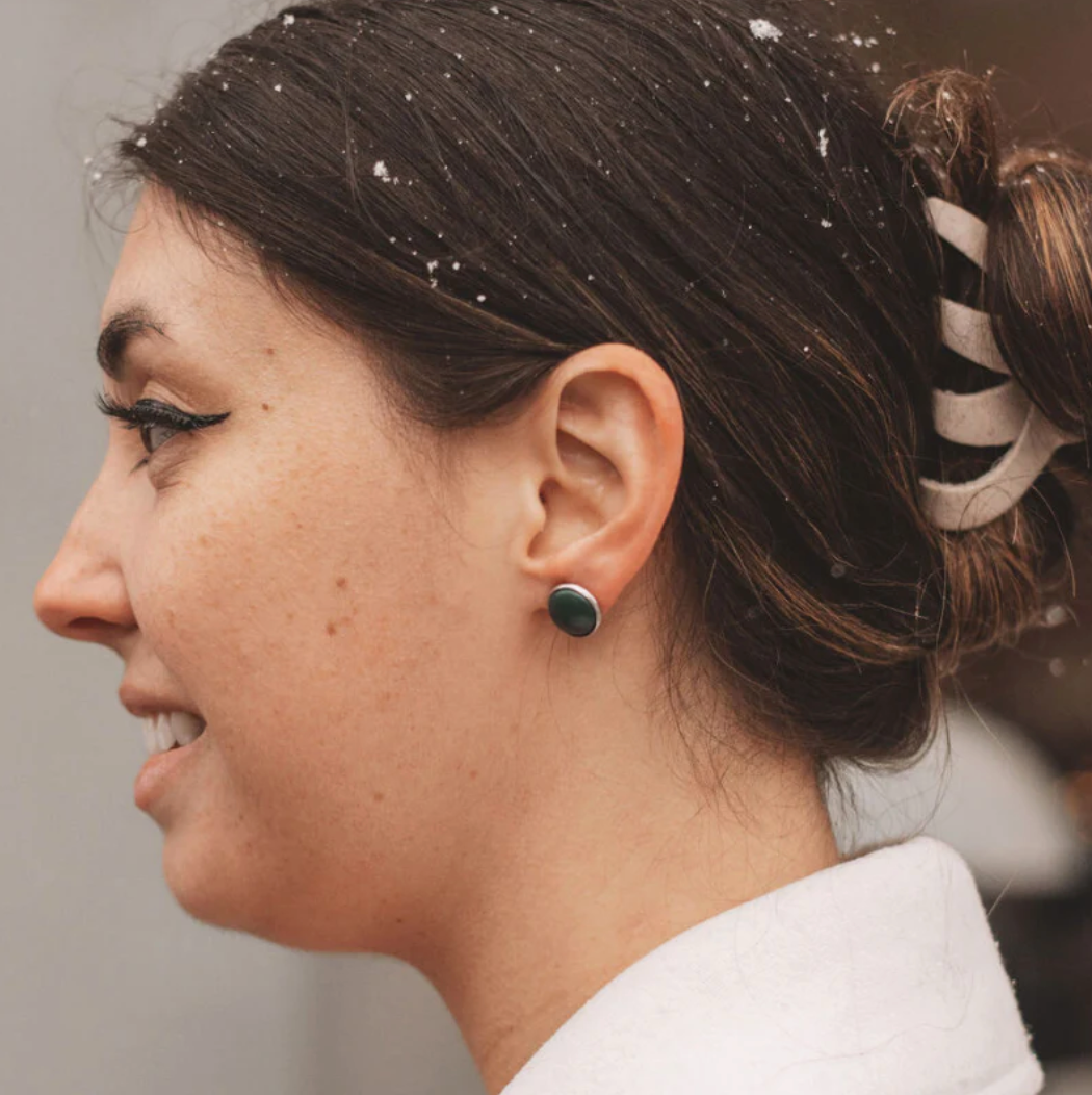 Boucles d'oreilles - Victoria émeraude 3 en 1