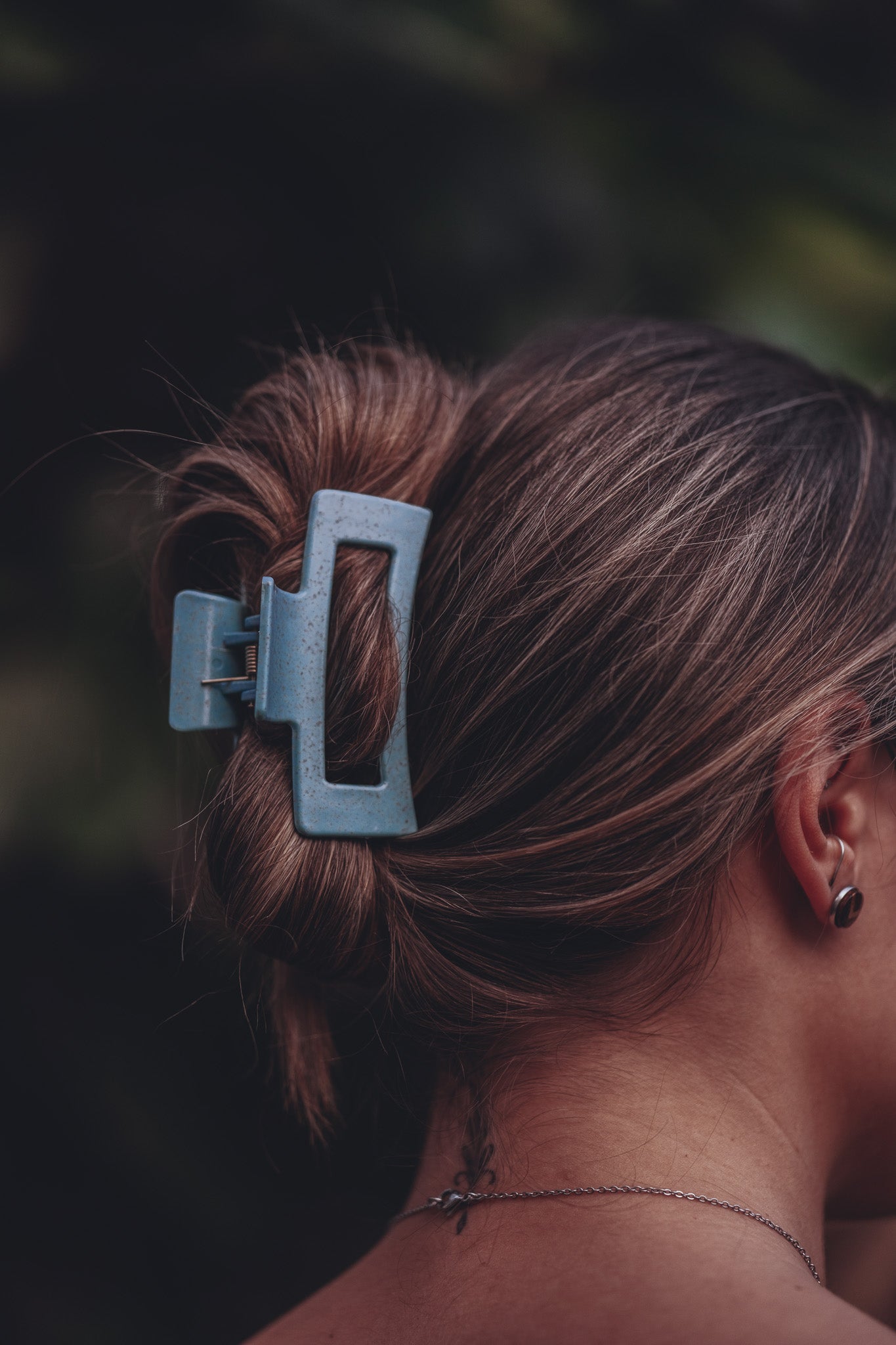 Agathe pince en paille de blé - Turquoise