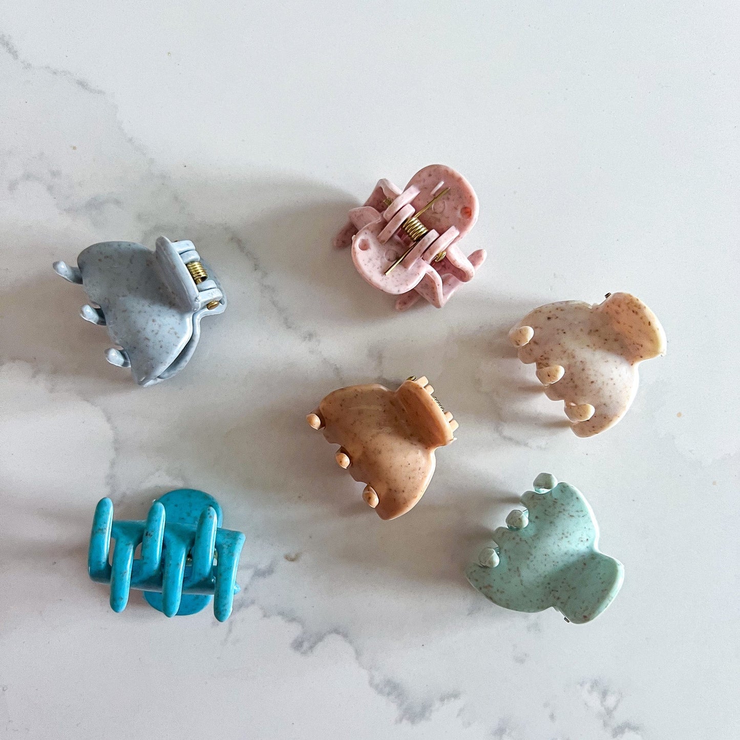 Anna pince en paille de blé - Turquoise