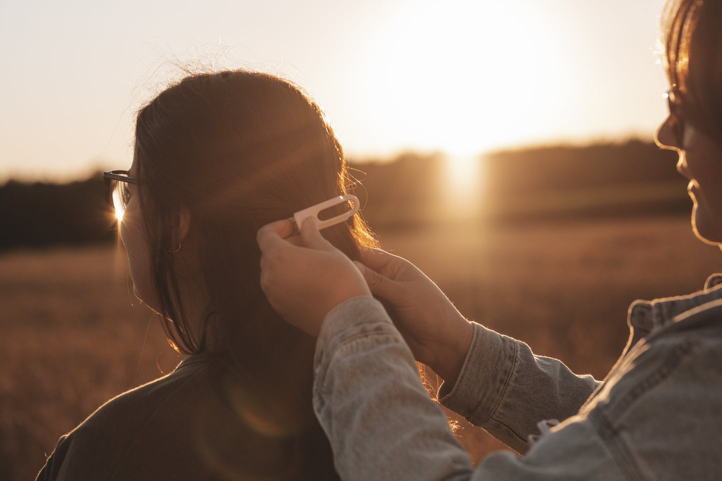 Clip Éléonore en paille de blé - Rose