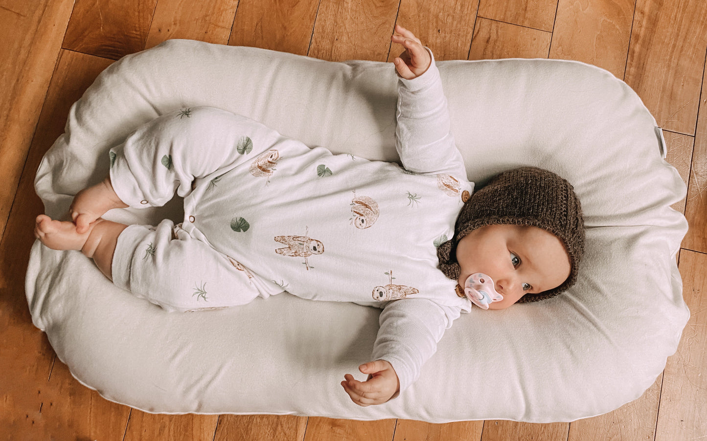 Bonnet mi saison en laine recyclé - Noyer - Filabeth