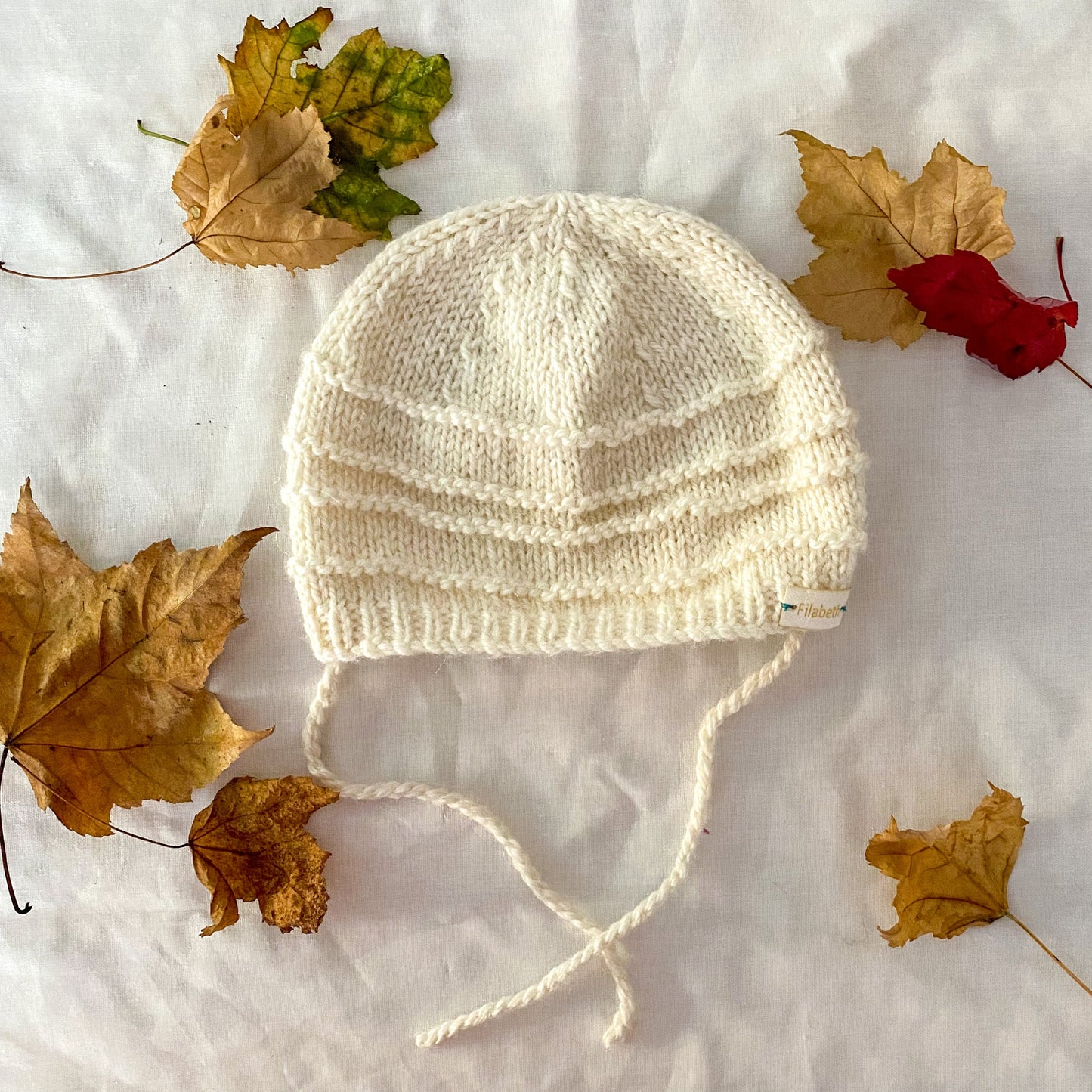 Tuque mi saison en laine recyclé - Écru - Filabeth