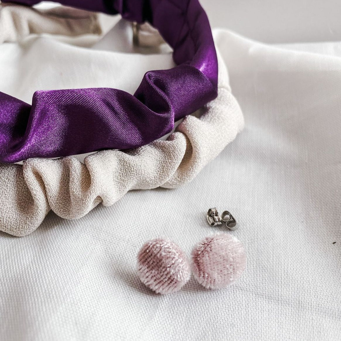 Boucle d'oreille rose - Filabeth