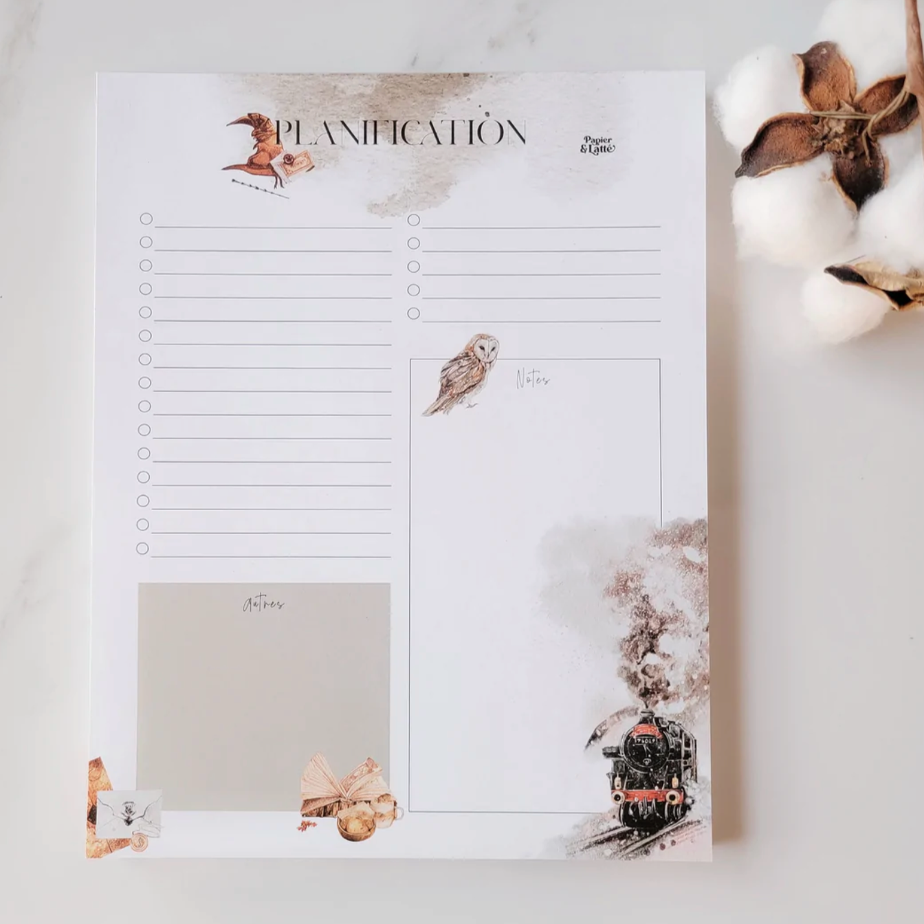 Grand pad de notes - Papier & Latté