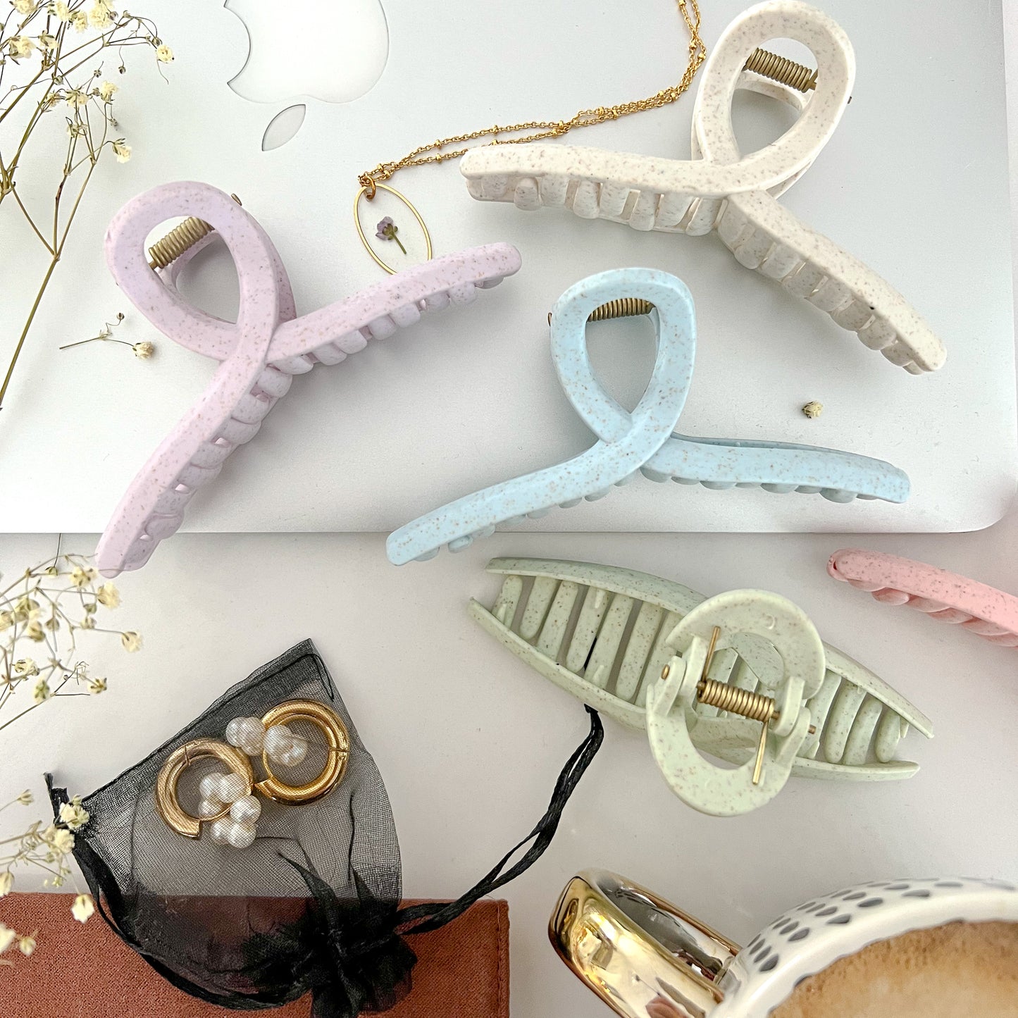 Poésie pince en paille de blé  - Vert