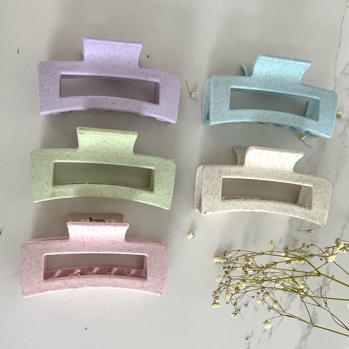 Agathe pince en paille de blé - Bleu