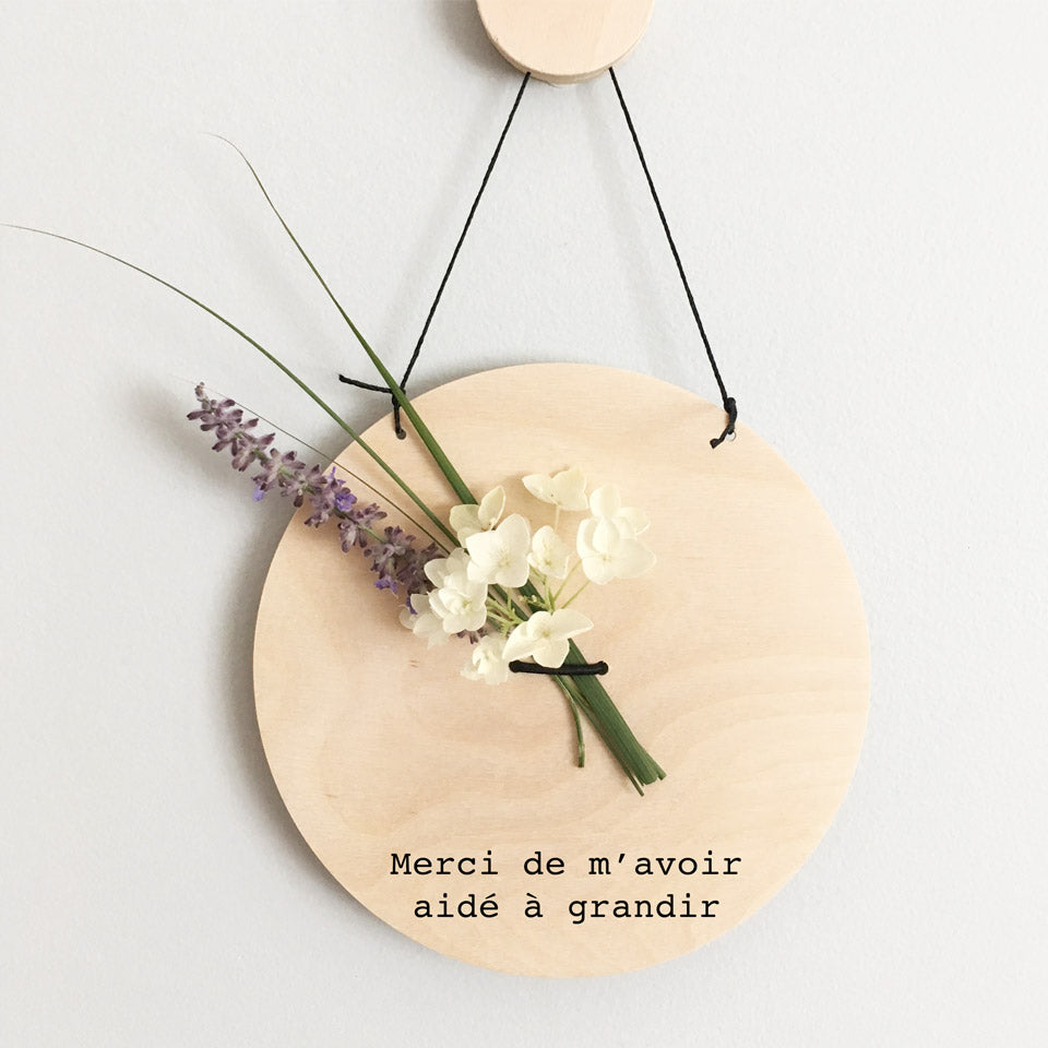 Merci, bannière décorative pour fleurs - Filabeth