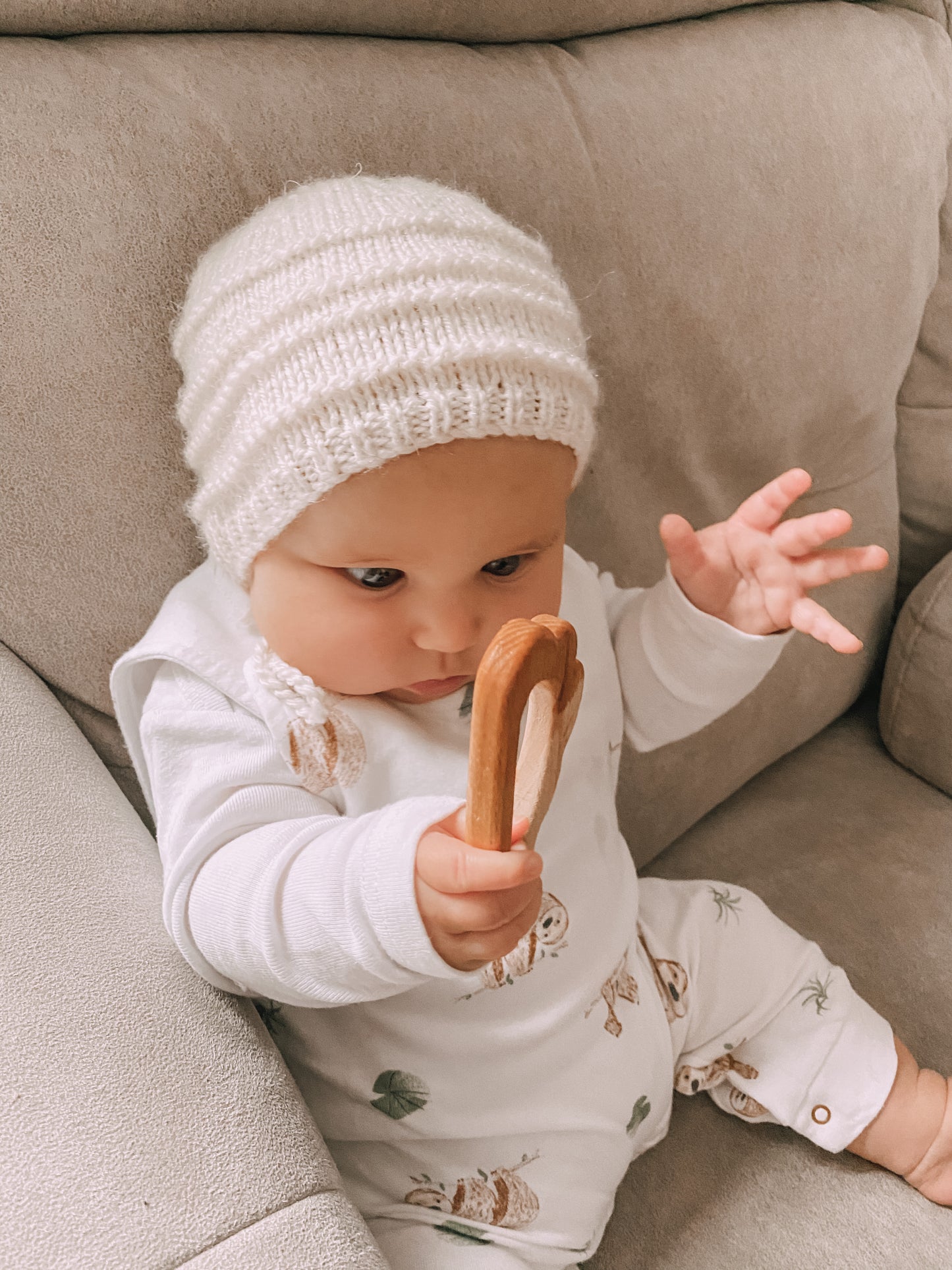 Tuque mi saison en laine recyclé - Violace - Filabeth