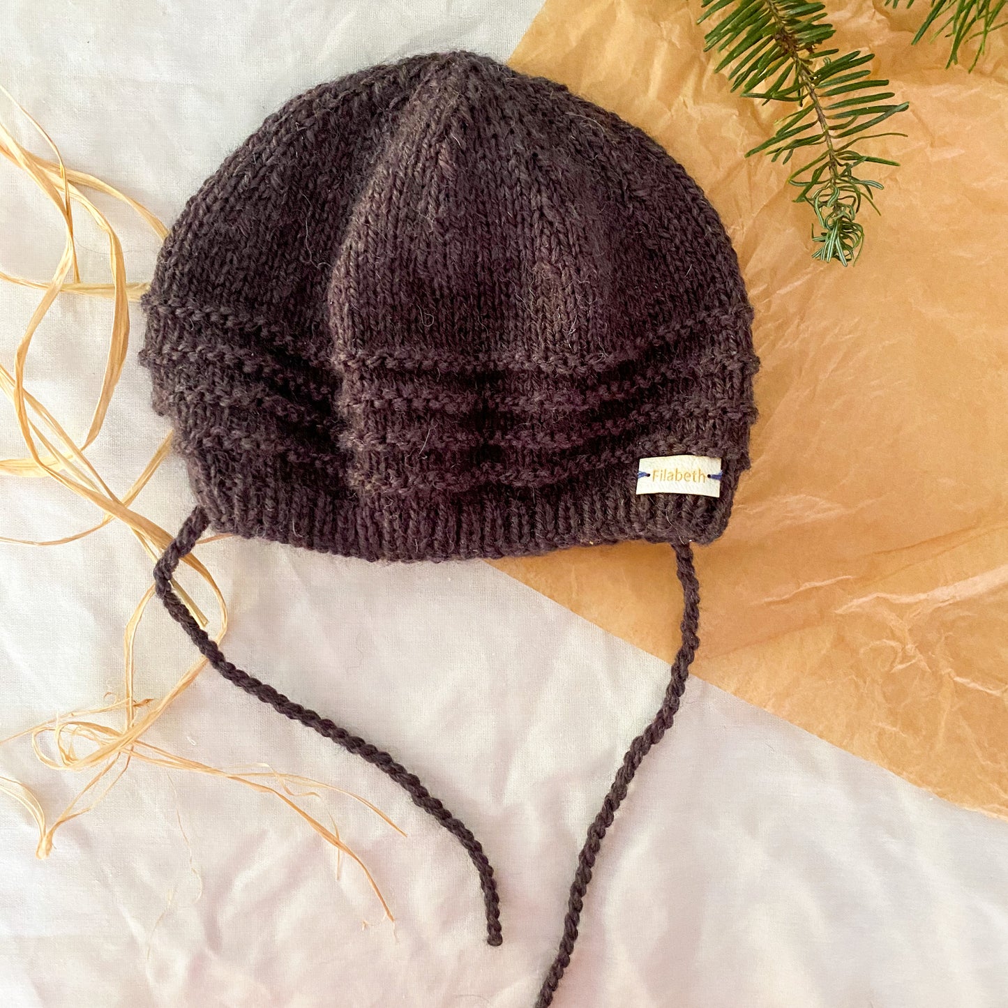 Tuque mi saison en laine recyclé - Violace - Filabeth