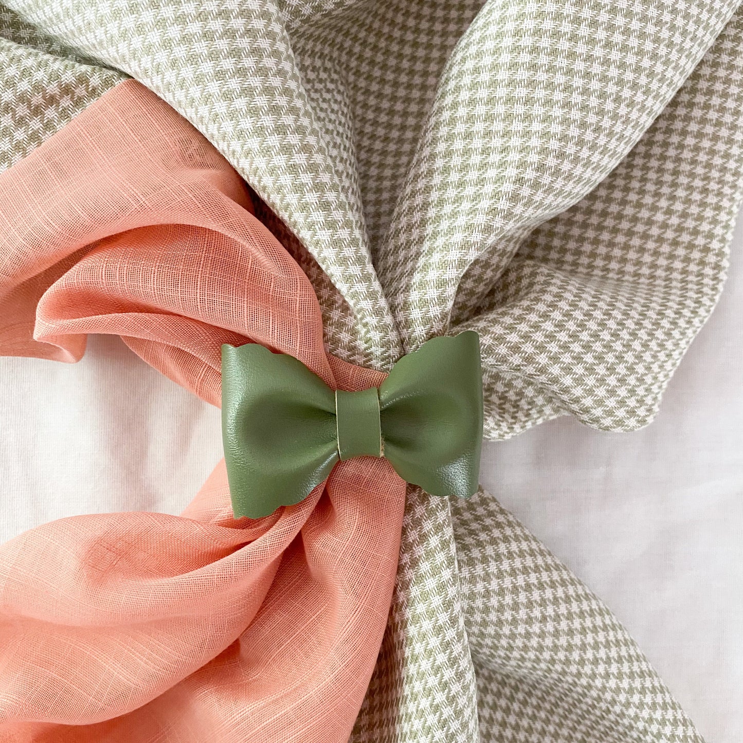 Foulard carreau et rose - Filabeth