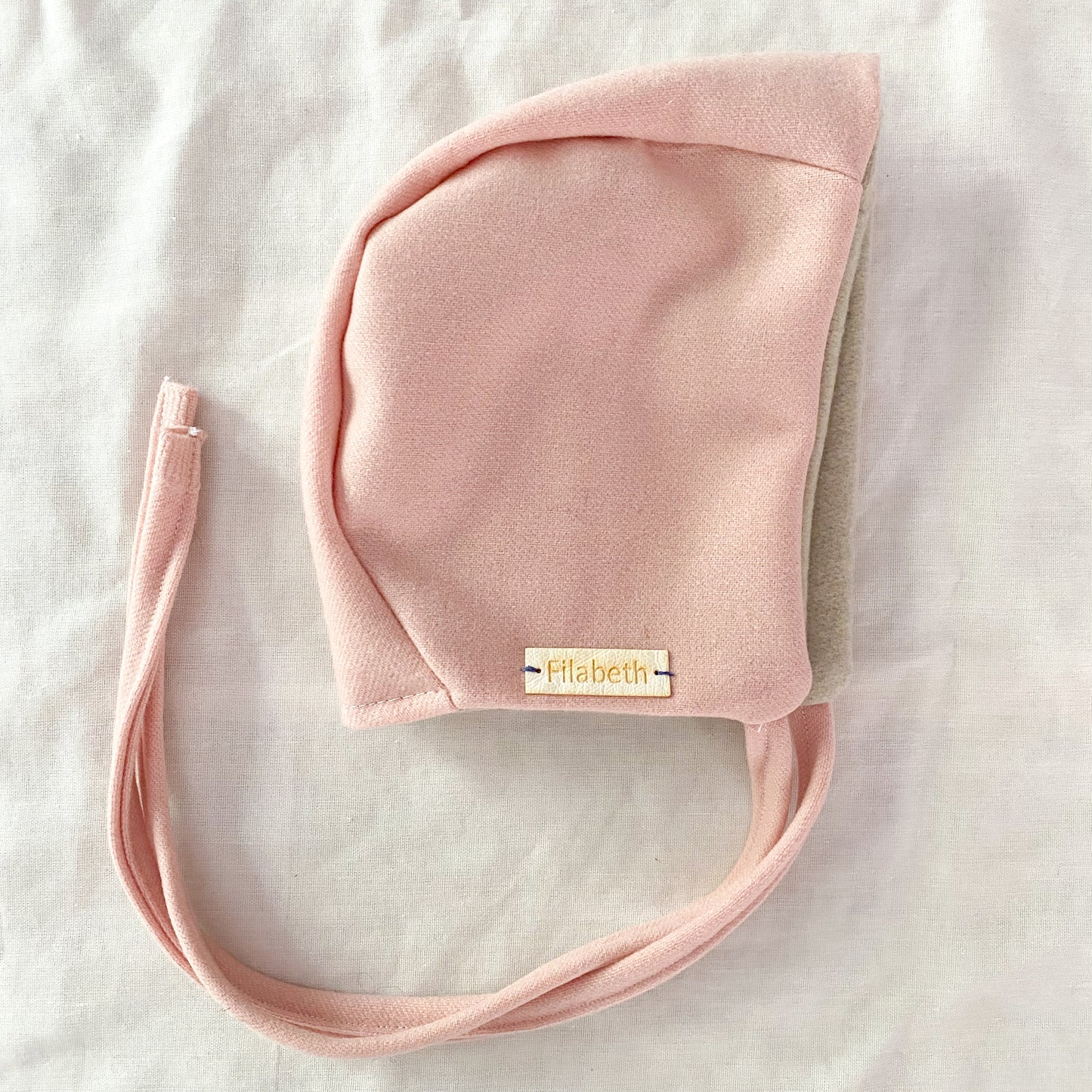 Bonnet béguin doublé - Rose - Filabeth